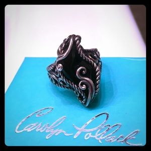 Carolyn Pollack Carved Black Onyx Ring